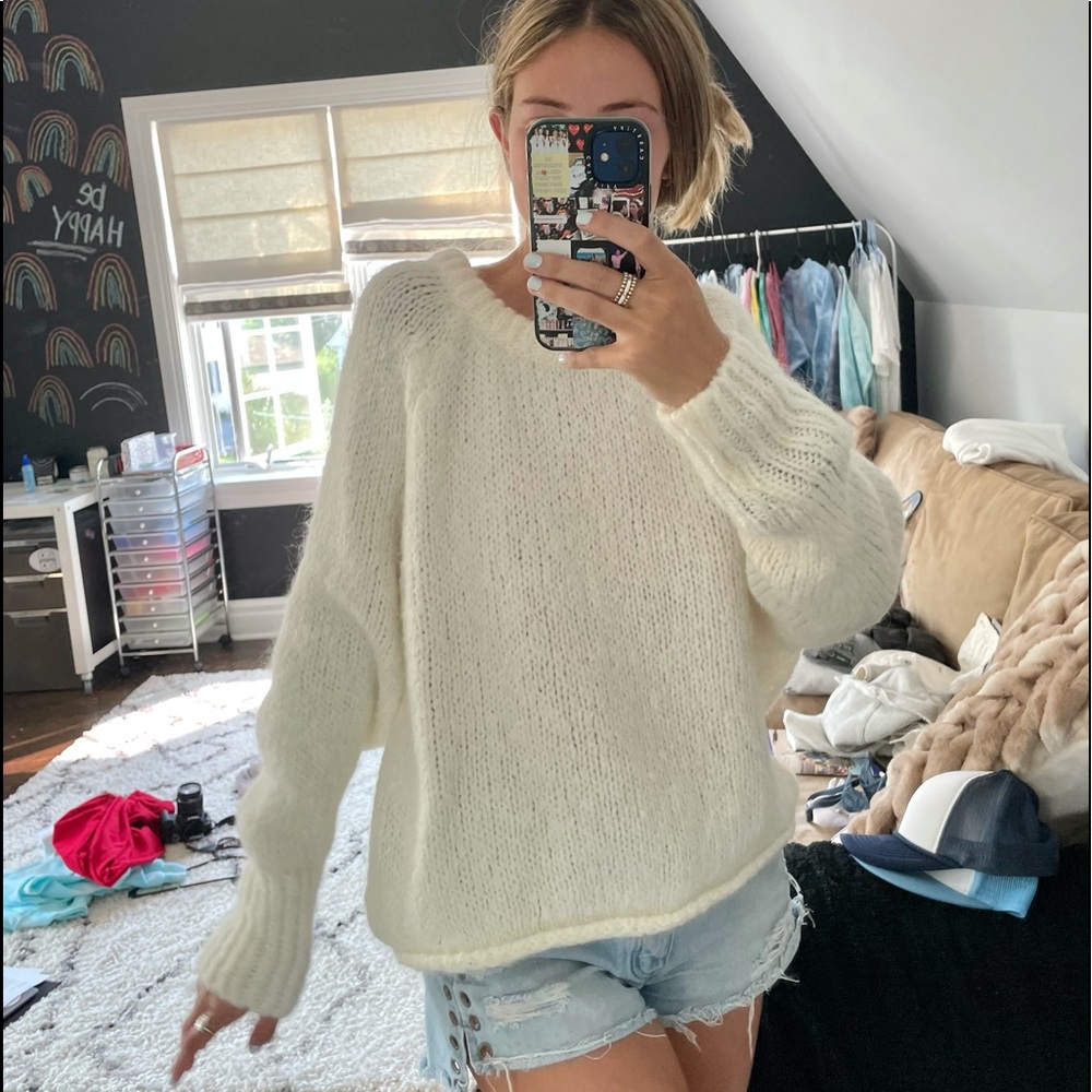 ZARA size medium white sweater
